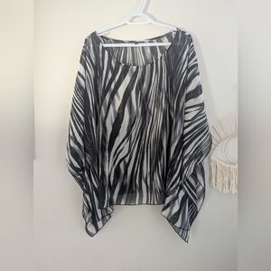 Addition Elle Monochrome Zebra Pattern Blouse Blouse
